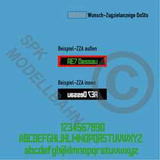 Wunsch-Zugzielanzeige für