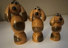 3 Hunde Dackel? Holz Figuren