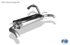 Fox Duplex Sportauspuff Citroen C1 II je Dieseloptik nach unten gebogen
