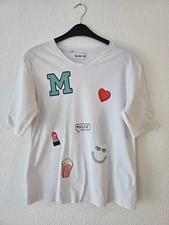 MAITE KELLY Damen T-Shirt Gr. 36/38 weiß mit Patches
