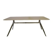 Renz Tisch Star Eiche Hell Gebeizt Gestell Verchromt