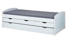 Funktionsbett Massivholz weiß
