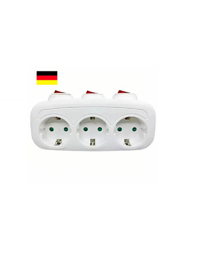 Fachs mehrfachsteckdose - 3-fachs,