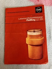 Original Bedienungsanleitung Multiboy Zerkleinerer LZ251 VEM DDR 