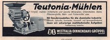 Teutonia Mühlen - Westfalia Dinnendahl - Bochum - 1938 - Werbung Reklame ~18x7cm