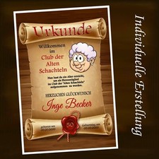 Urkunde " Club der alten