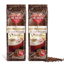 HEARTS Cappuccino mit feiner Kakaonote 2 x 1kg Probierpack löslicher Kaffee