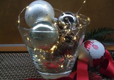 Glasvase / Windlicht konisch /