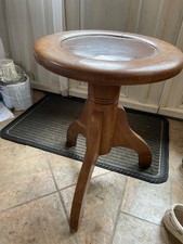 Antiker Jugendstil Hocker Drehhocker Klavierhocker, Holz Klavierstuhl um 1900