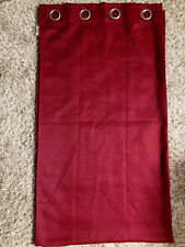 DECONOVO Verdunklungsgardine Vorhang 135x245 Himbeer Rot Weich Silber-Ösen