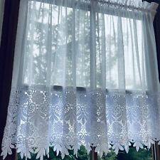 Gardine mit Gipüre-Spitze, Hohe Qualität Guipure Landhaus Kurzgardine Nach Maß