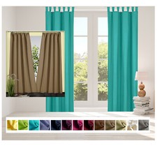 heimtexland ® Deko Vorhang Baumwolle Kräuselband Schlaufenschal Gardine Typ625