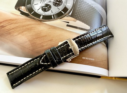Breitling krokodil lederband - breitling,