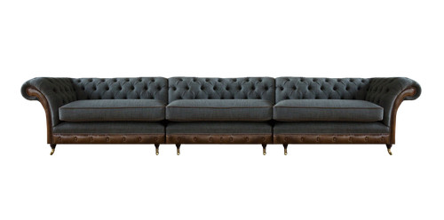 Dunkelgraue chesterfield - dunkelgraue,