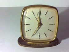 Kienzle mechanischer Reisewecker, Messing, funktionsfähig, Kienzle Uhrwerk 255B