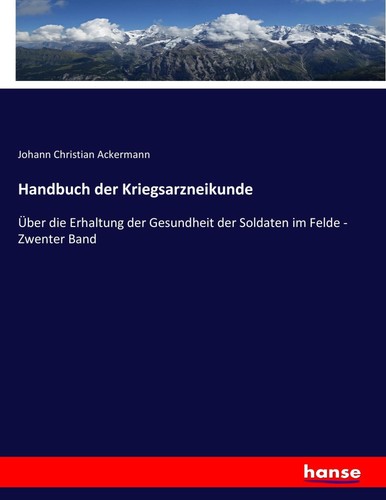 Handbuch der kriegsarzneikunde - handbuch,