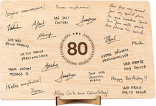 Holzschild zum 80. Geburtstag