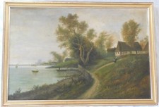 ÖLGEMÄLDE " FLUSSLANDSCHAFT