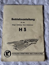 Krüger Stalldungstreuer Breitstreuer H3 Betriebsanleitung K70