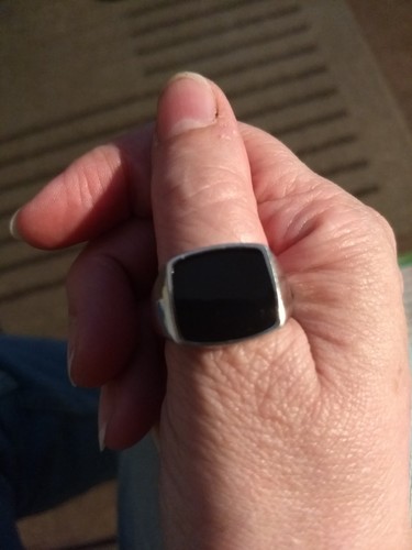 Silberner ring mit grossem - ring,