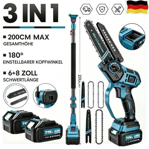 Akku kettensäge 4in1 teleskop - akku,