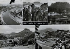 12-1360 Ansichtskarte Sächsische Schweiz Bastei Lilienstein Prossen Königstein