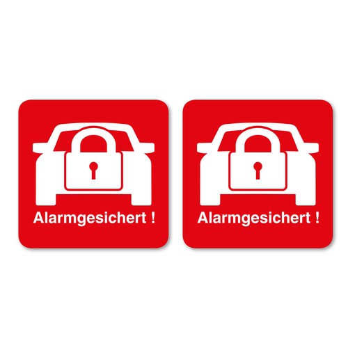 Stk aufkleber alarmgesichert - 2,