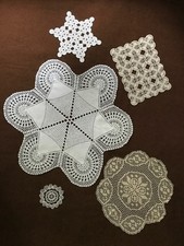 5 Häkeldeckchen, Handarbeit