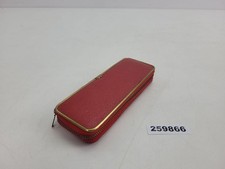 Stifte-Etui/Federmappe + 2x Stift Leder Metall 60er 70er Jahre DDR #259866