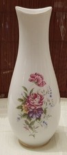 Hollohaza Vase, oval, florales
