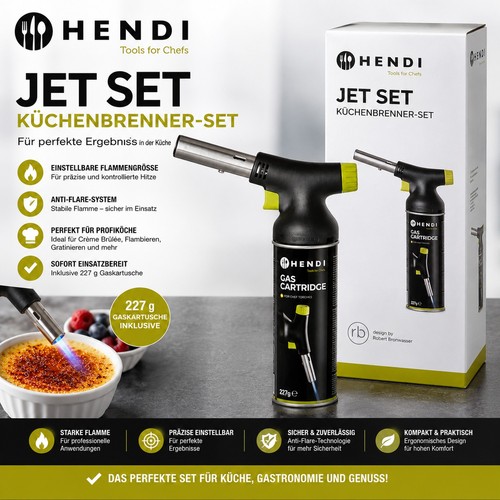 Hendi creme brulee brenner set - hendi,