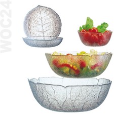 Blätter Schüssel Glas Glasschüssel Stapel Schale Salatschüssel Salatschale