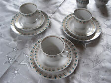Graf von Henneberg Jlmenau GDR Kaffeegedeck Gedecke gold weiss Tasse Teller 