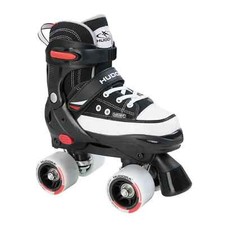 HUDORA Rollschuh Roller Skate schwarz, Gr. 32-35 - größenverstellbare Rollschuhe