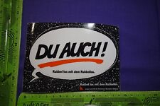 Alter Aufkleber Lotterie DU AUCH! Rubbel mit dem Rubbellos