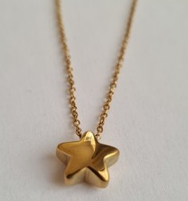 Kette Stern Edelstahl 18k Gold Minimalistisch Weihnachten Geschenk 