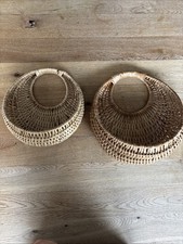 Vintage Wandkorb Set Weide Wicker Körbe Hängebasket Deko Retro
