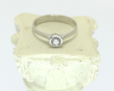 ♦♦ Solitär Ring in 950 er