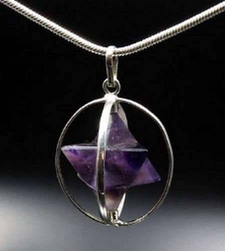 Amethyst merkaba anhänger - merkaba,