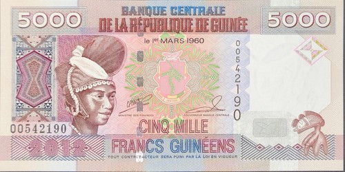 Guinea banknote 5000 - guinea, franc