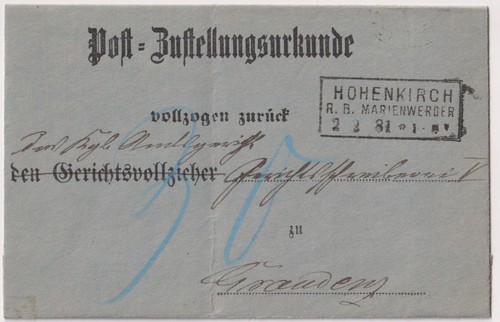 Post zustellungsurkunde von - dr, post-zustellungsurkunde