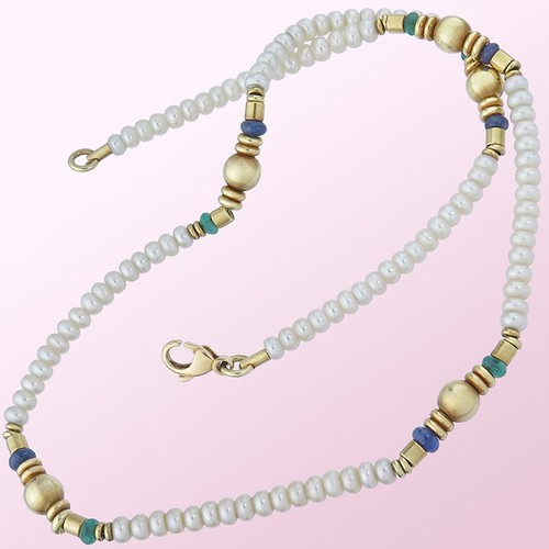 Pearl necklace single row - single,
