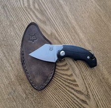Taschenmesser Fox Bastinelli BB Drago Folder Ziricote Holz mit Lederscheide