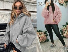 Damen Oversize Rüschenärmel