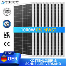 Solarpanel 100W 200W 300W 400W Monokristallin Solarmodul für 12Volt Solarsystem