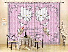Engel Hello Kitty 3D Vorhang Blockout Foto Drucken Vorhänge Drapieren Stoff Fens