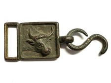 Zunft Gürtelhaken Fleischer/Metzger - Ochsenkopf - Messing/Bronze - um 190