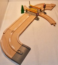 orig. BRIO  Straße 33744 Bahnübergang Signal Schienen zur Holzeisenbahn 12 Teile