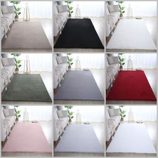 Teppich Wohnzimmer Einfarbig Fellimitat flauschig weich kuschelig Pastell Töne