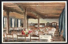 Künstler-AK Edward Harrison Compton: Klais /Oberbayern, Schloss Elmau, Speise-S 